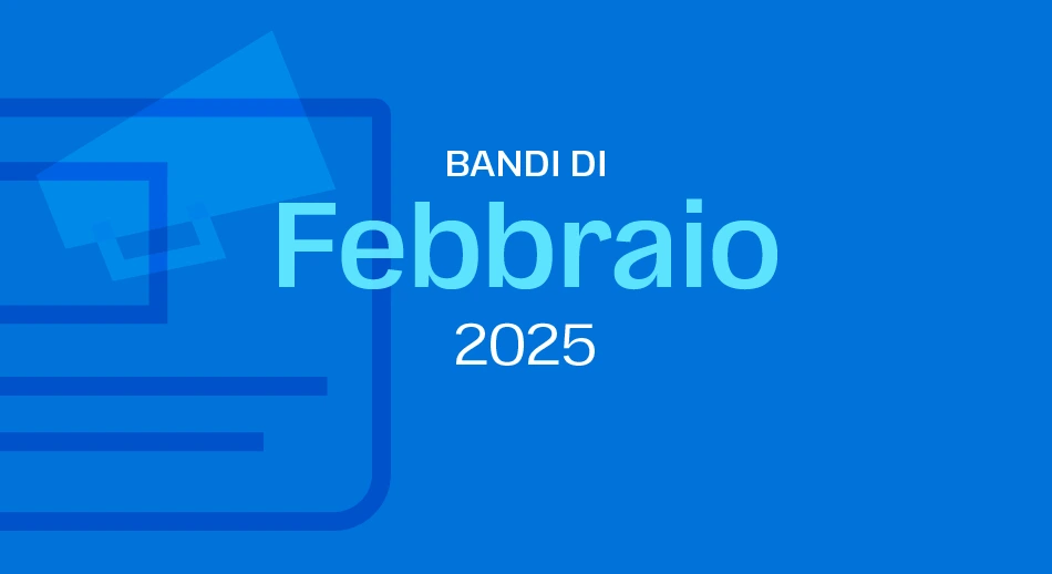 Scritta che riporta: i bandi europei 2025 di febbraio