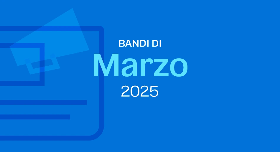 Scritta che riporta: i bandi europei 2025 di marzo