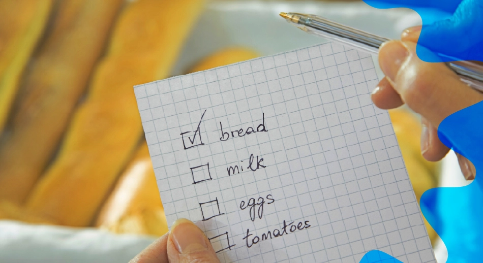 Lista della spesa a rappresentare l'approccio top-down e bottom-up