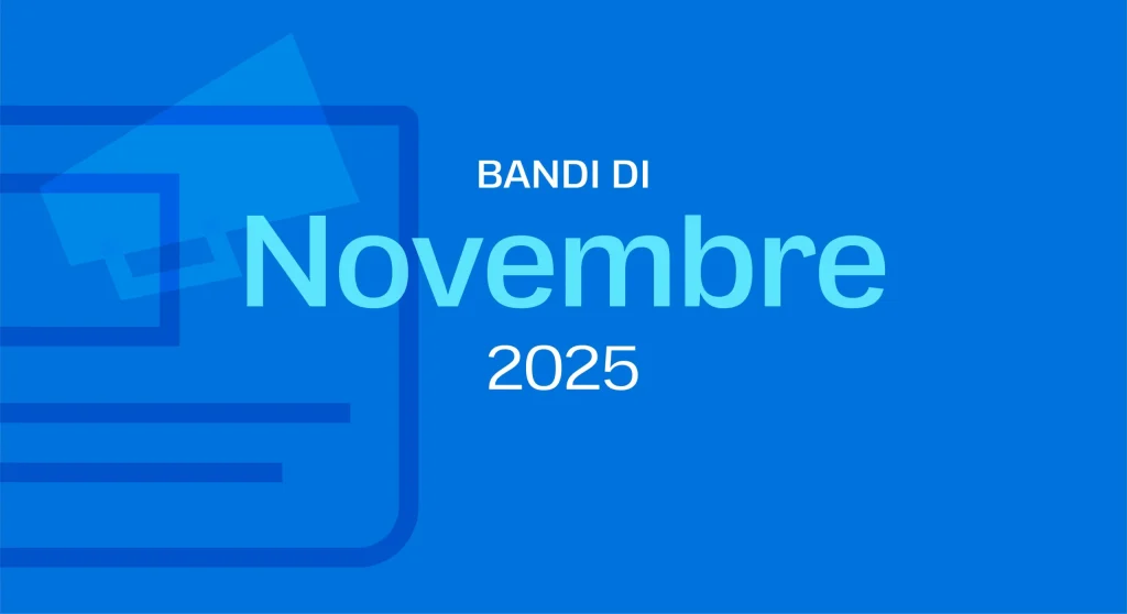 Scritta che riporta: i bandi europei 2025 di novembre