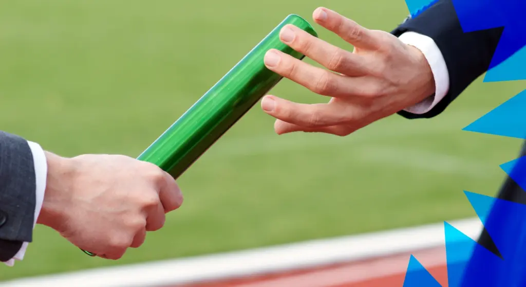Representative image of a relay race on the theme of growing up in Europe