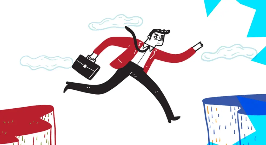 Illustration of a man jumping, representing the AwareEU project
