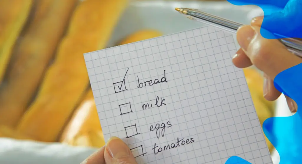 Shopping list to represent top-down and bottom-up approach