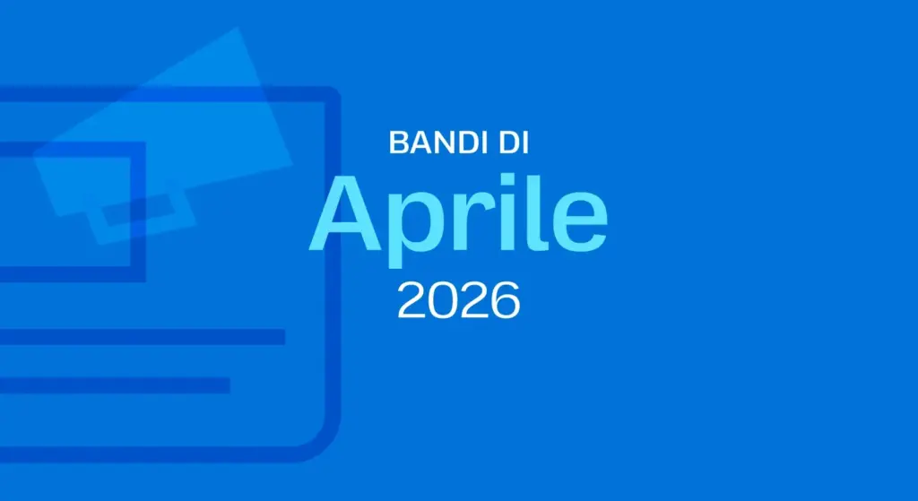 Scritta che riporta bandi europei 2026 di aprile